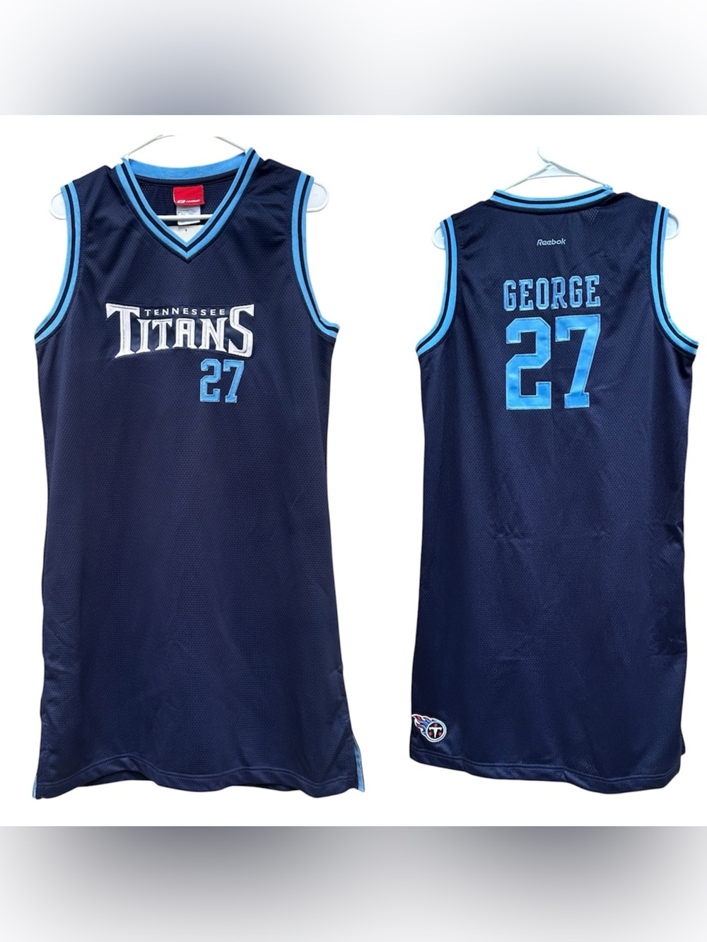 NWT Y2K Vintage NFL Tennessee Titans Eddie George Jersey Dress Size XL